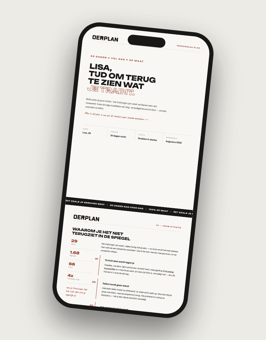 Gepersonaliseerd 30 dagen Oerplan